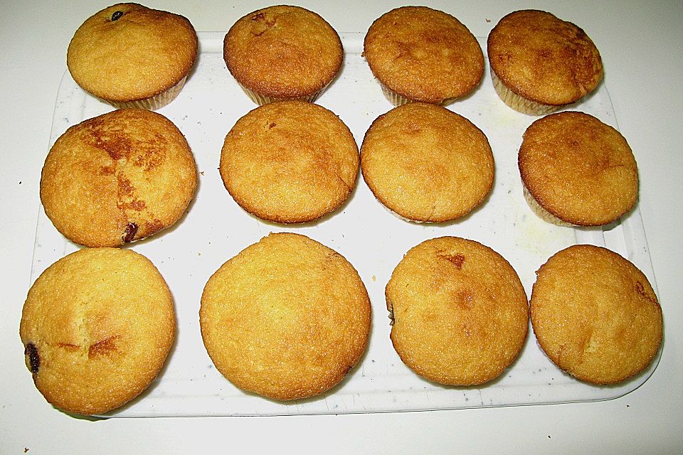 Käsekuchen - Muffins mit Kirschen