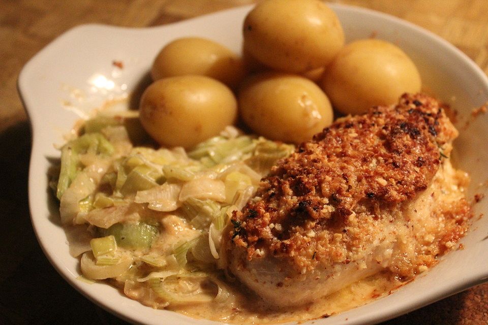 Hähnchenfilet mit Parmesan-Kruste