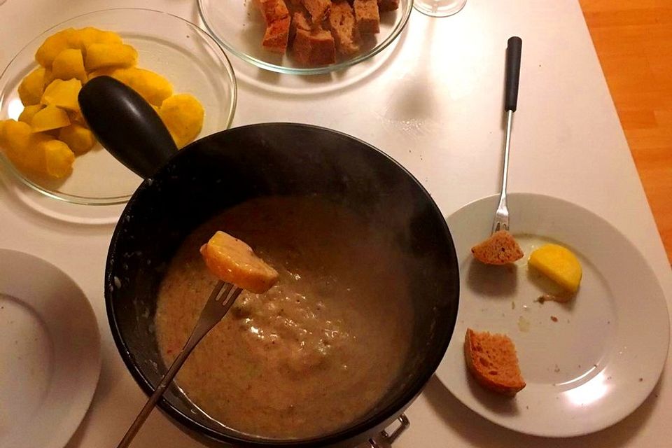 Geißenkäse-Fondue