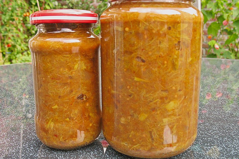 Chutney aus japanischen Knöterichsprossen