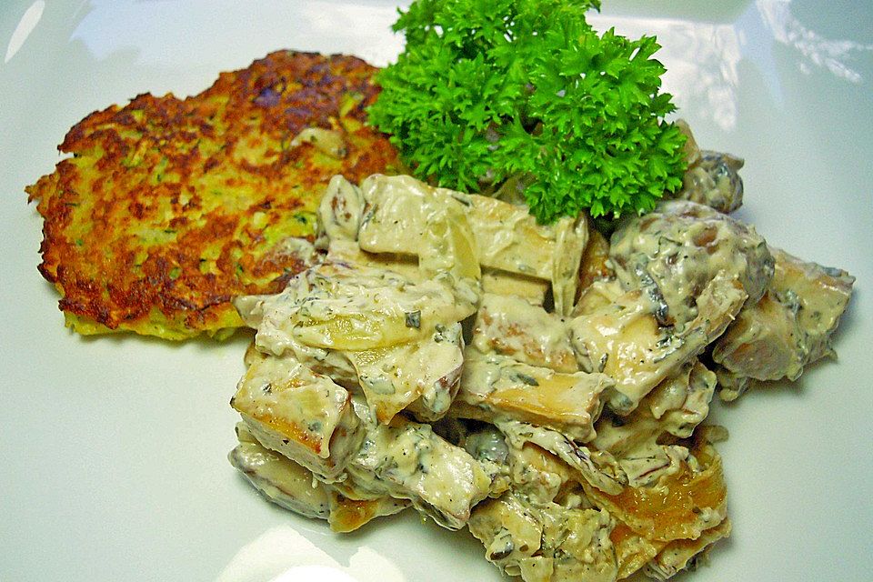 Tofugeschnetzeltes mit Champignons