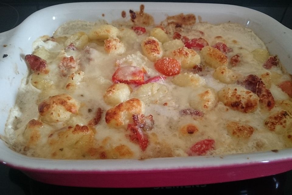 Gnocchi-Auflauf alla caprese