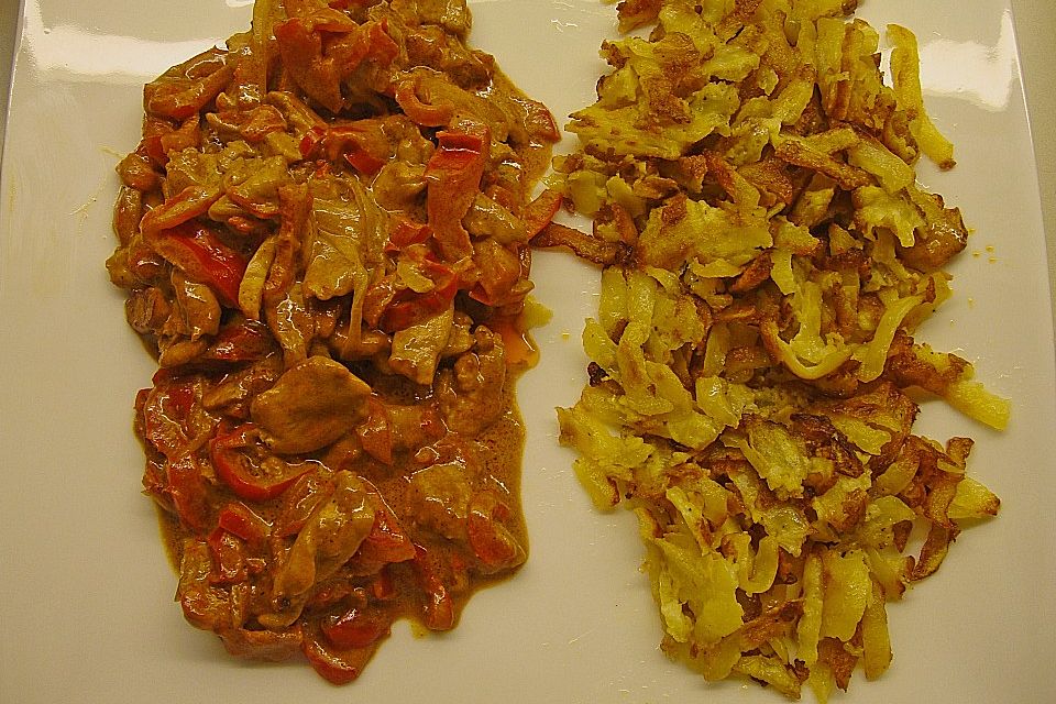 Hühnergeschnetzeltes mit Paprika