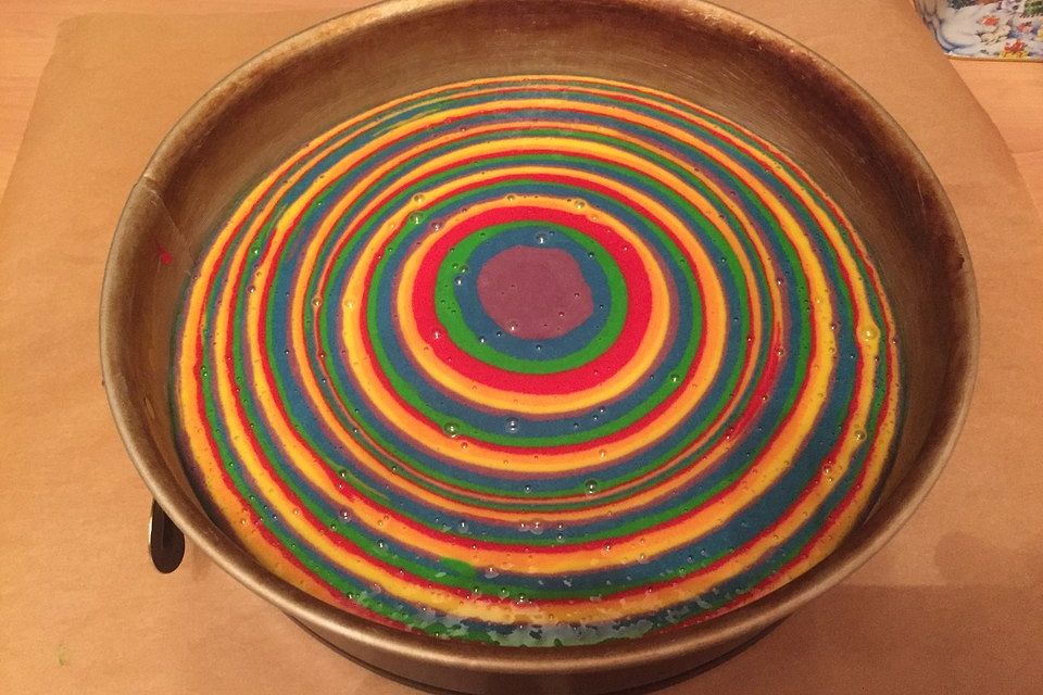 Regenbogenkuchen