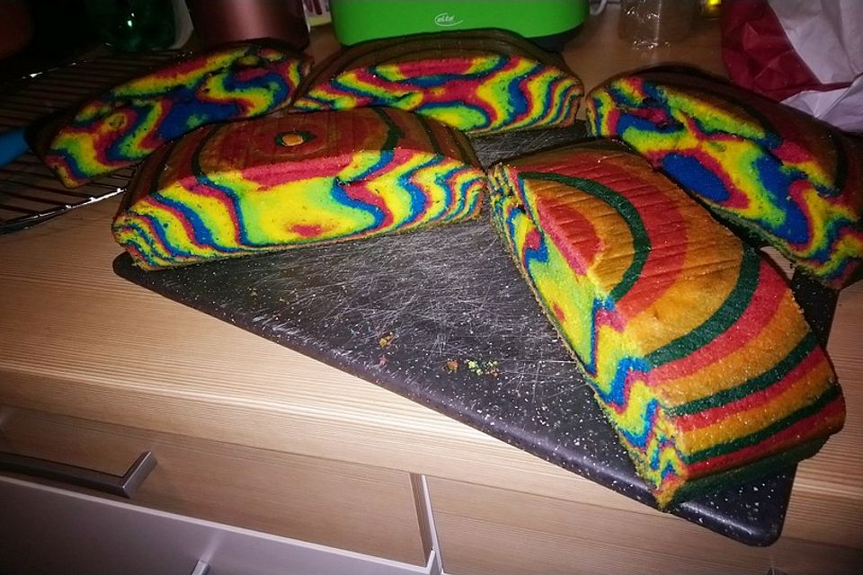 Regenbogenkuchen