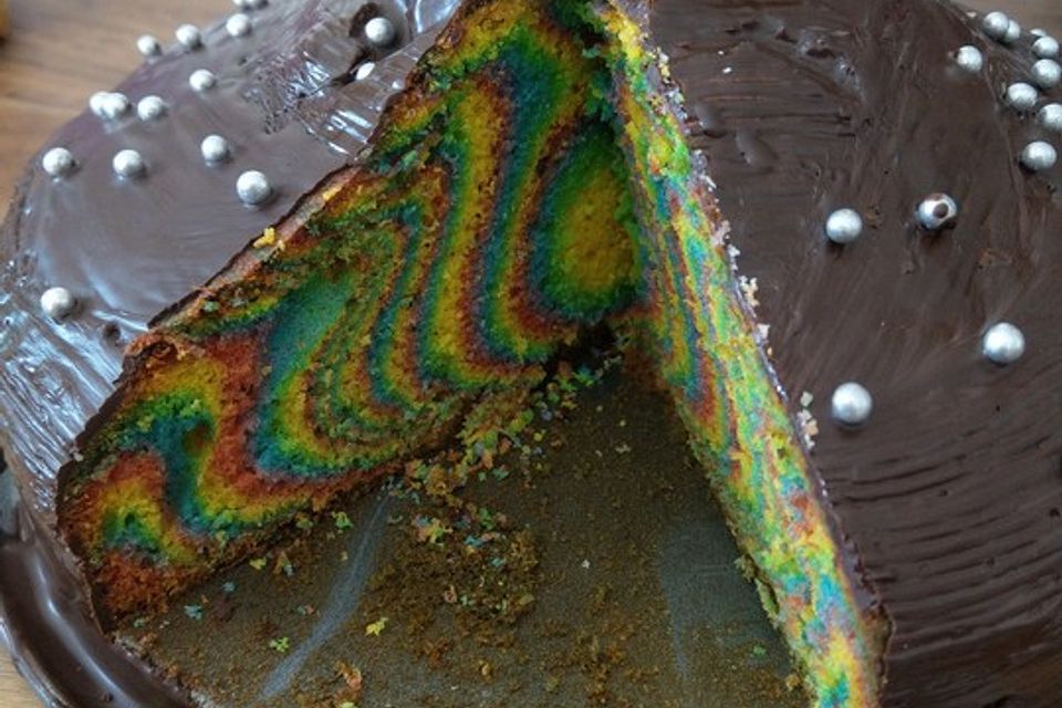 Regenbogenkuchen