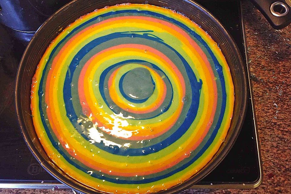 Regenbogenkuchen