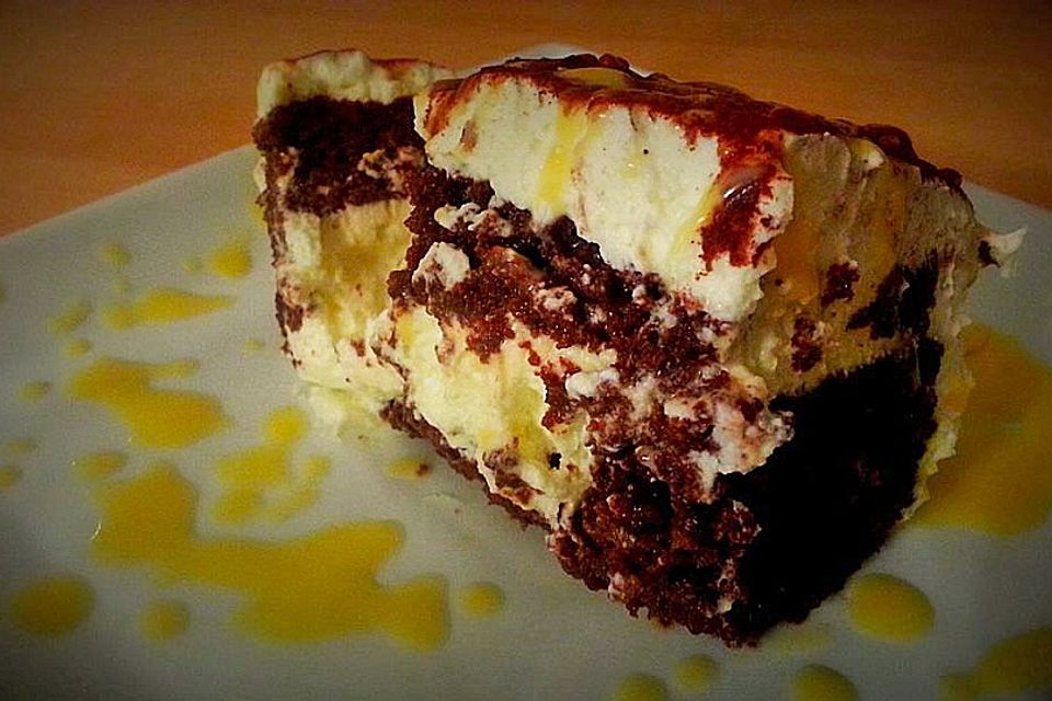 Brownie-Tiramisu mit Eierlikör