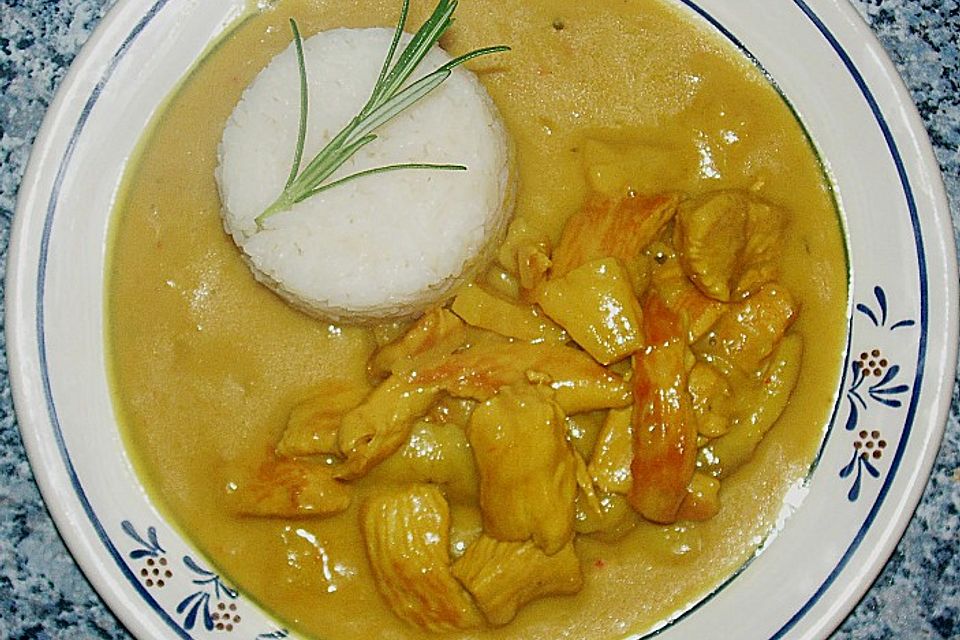 Fruchtiges Putencurry