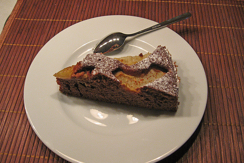 Birnen-Kakaokuchen