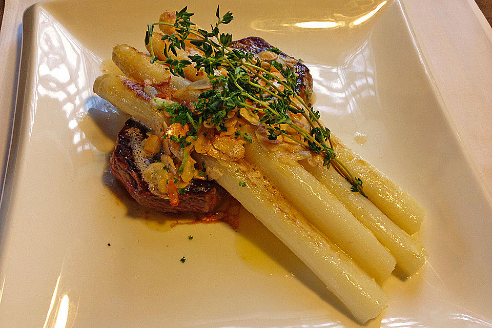 Genießer-Spargel mit Rumpsteak