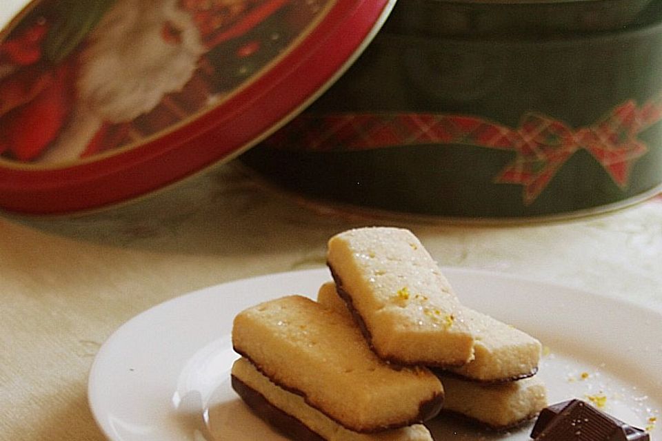 Shortbread Fingers mit Marzipan