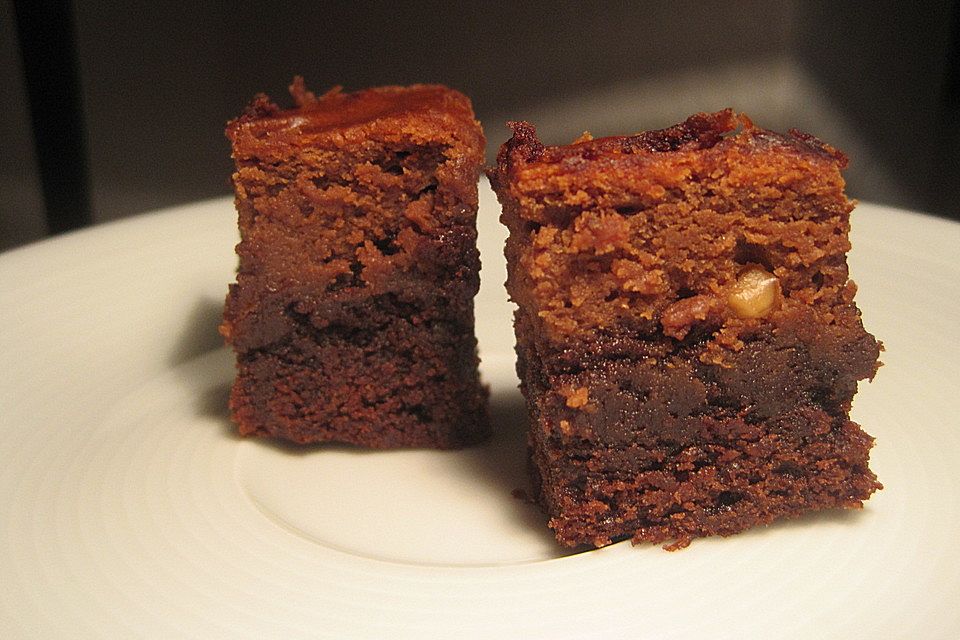 Erdnussbutter Brownies