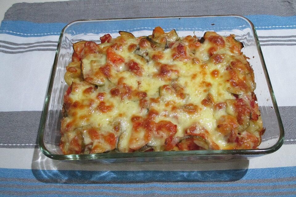 Nudel-Gemüsegratin