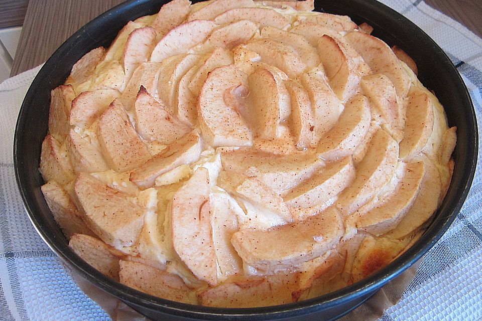 Apfelkuchen mit Quark