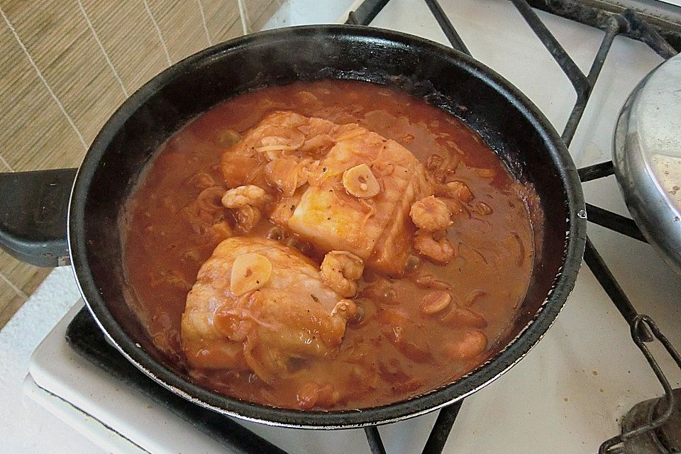 krümeltigers Tomatenfisch mit Shrimps