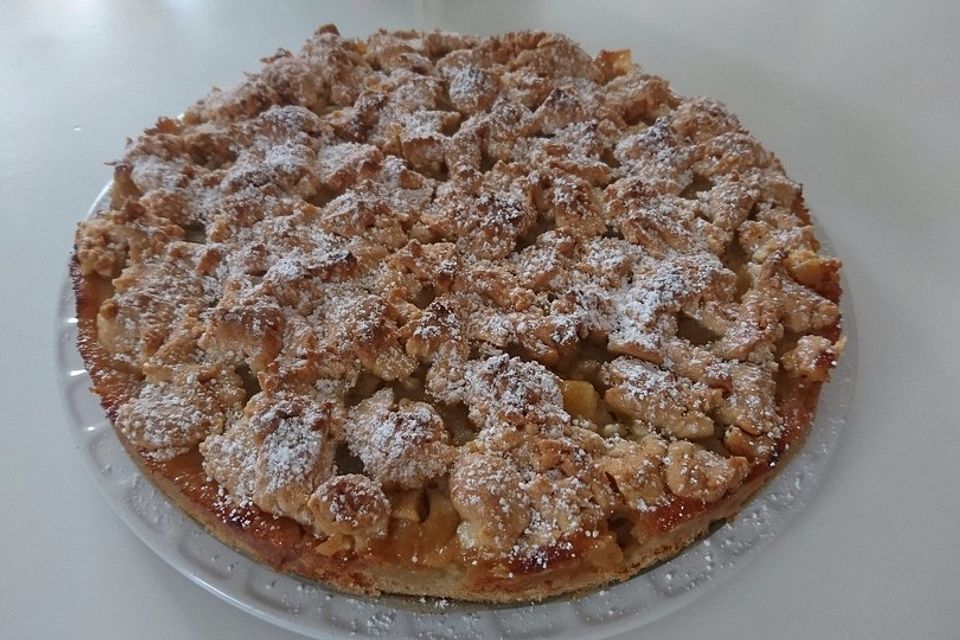 Schneller Apfelkuchen mit Streuseln