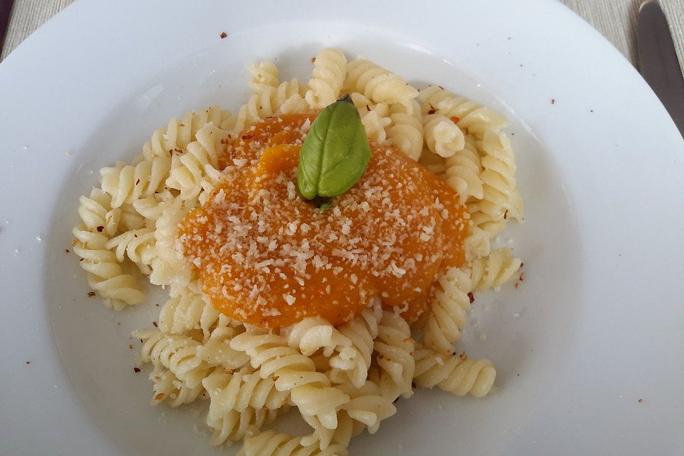 Kürbissauce zu Pasta