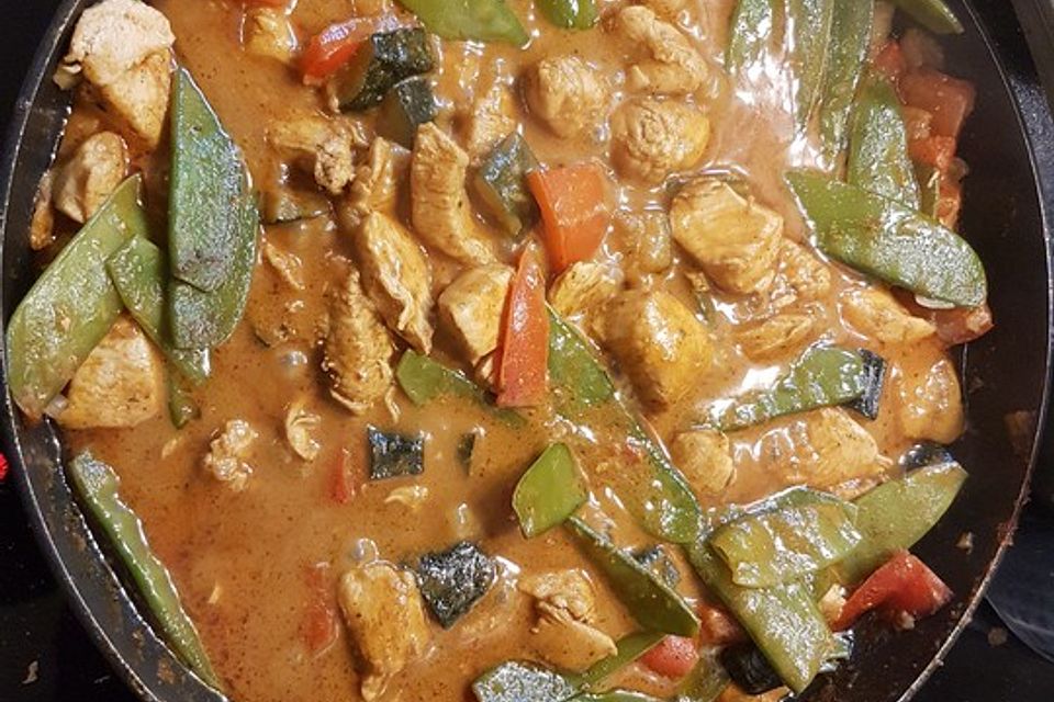 Hähnchenbrust mit Thai-Curry