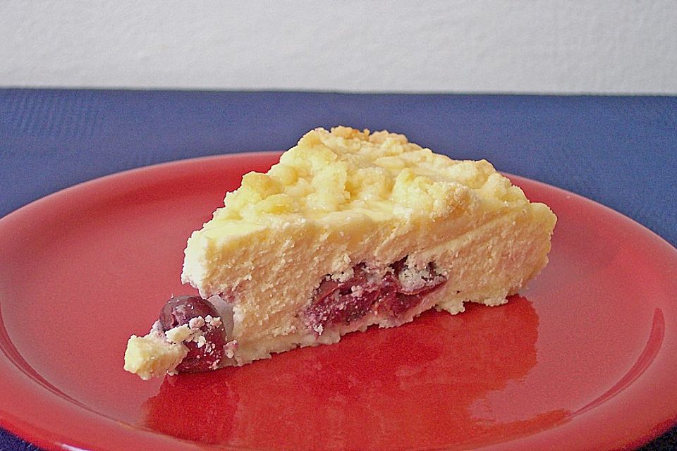 Krümeltorte mit Kirsch - Quarkfüllung