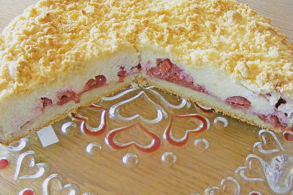 Krümeltorte mit Kirsch - Quarkfüllung