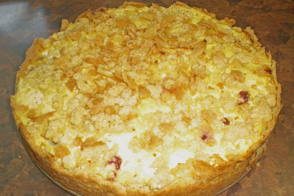 Krümeltorte mit Kirsch - Quarkfüllung