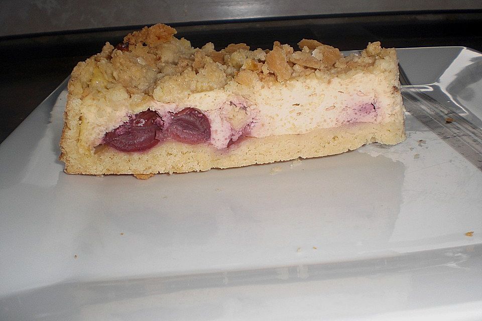 Krümeltorte mit Kirsch - Quarkfüllung