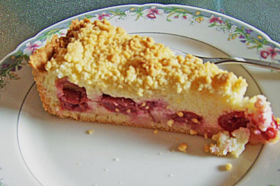 Krümeltorte mit Kirsch - Quarkfüllung