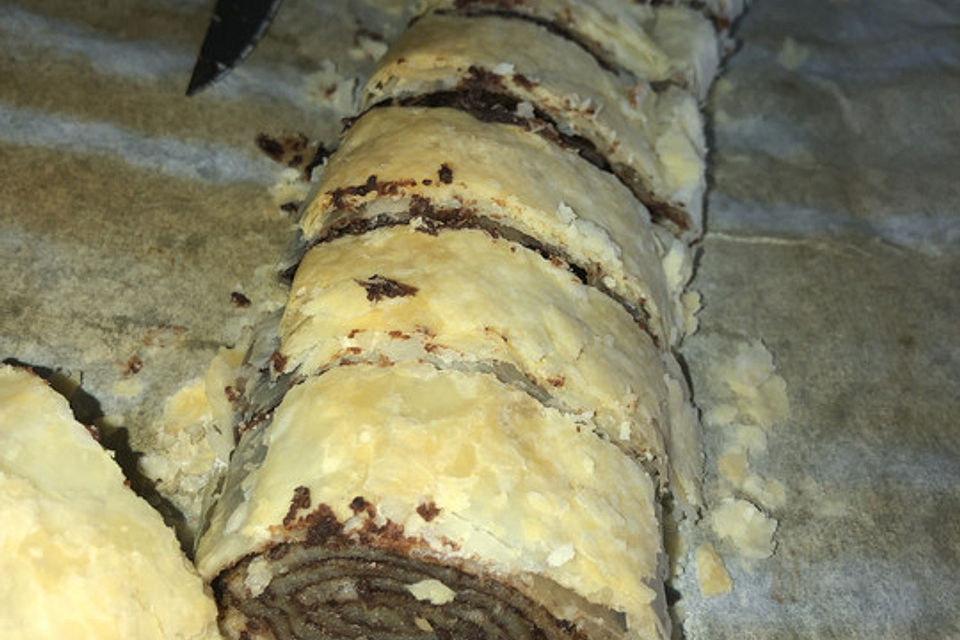 Bananen-Nutella Strudel