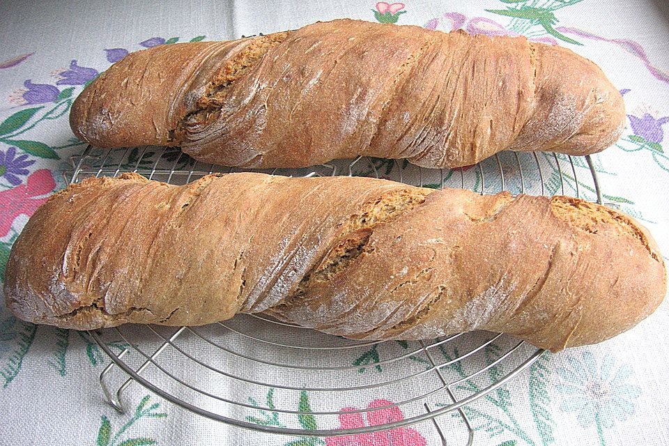 Zwiebelbaguette mit Dinkelmehl