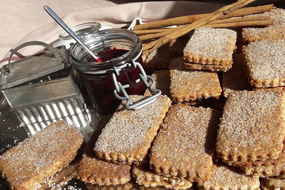 Beschwipste Linzer Plätzchen