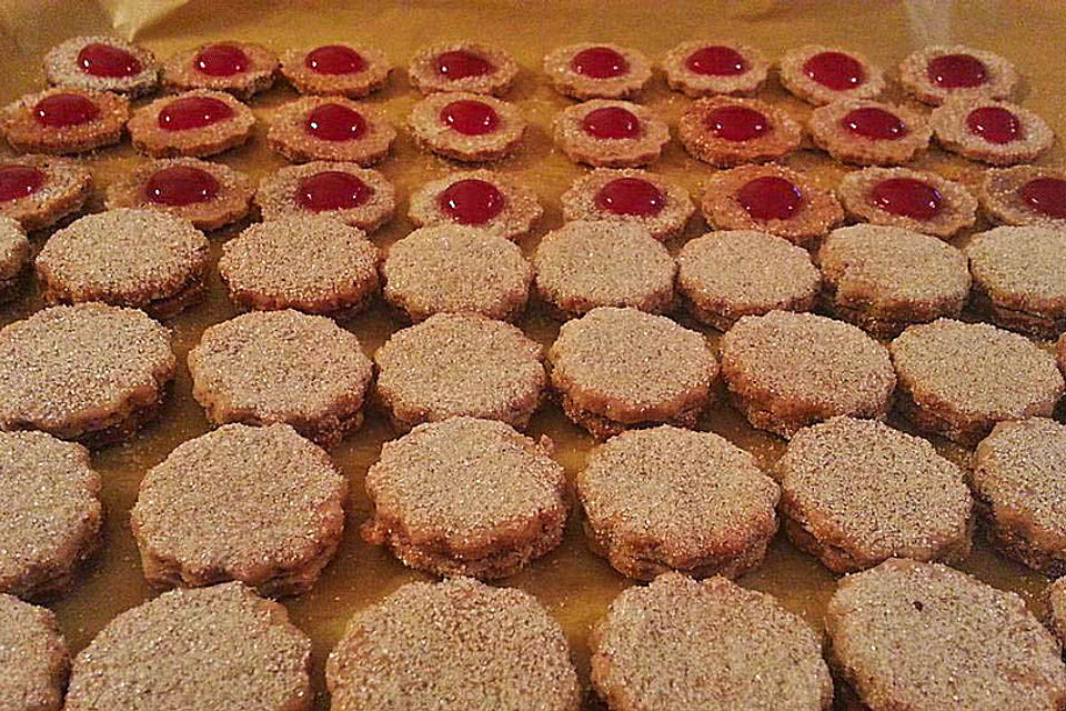 Beschwipste Linzer Plätzchen