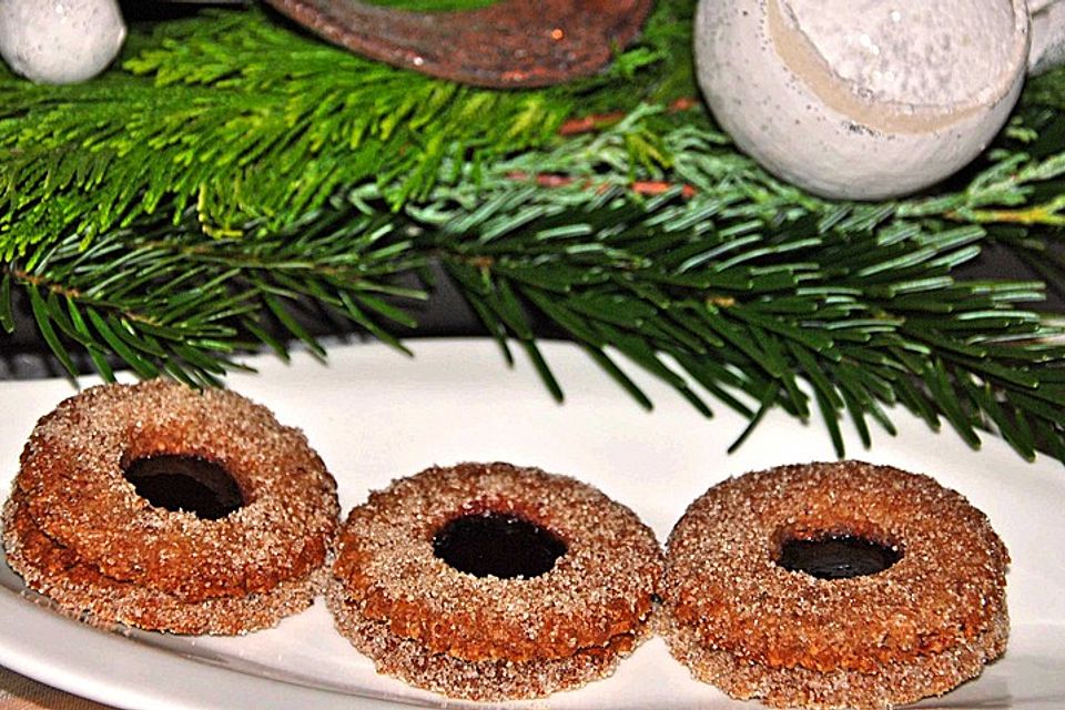 Beschwipste Linzer Plätzchen