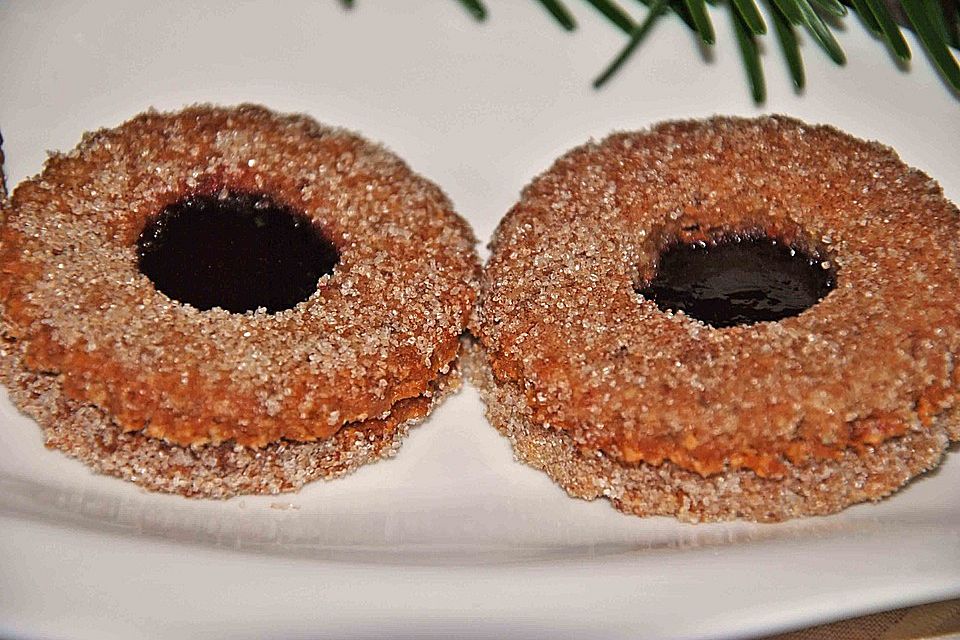 Beschwipste Linzer Plätzchen