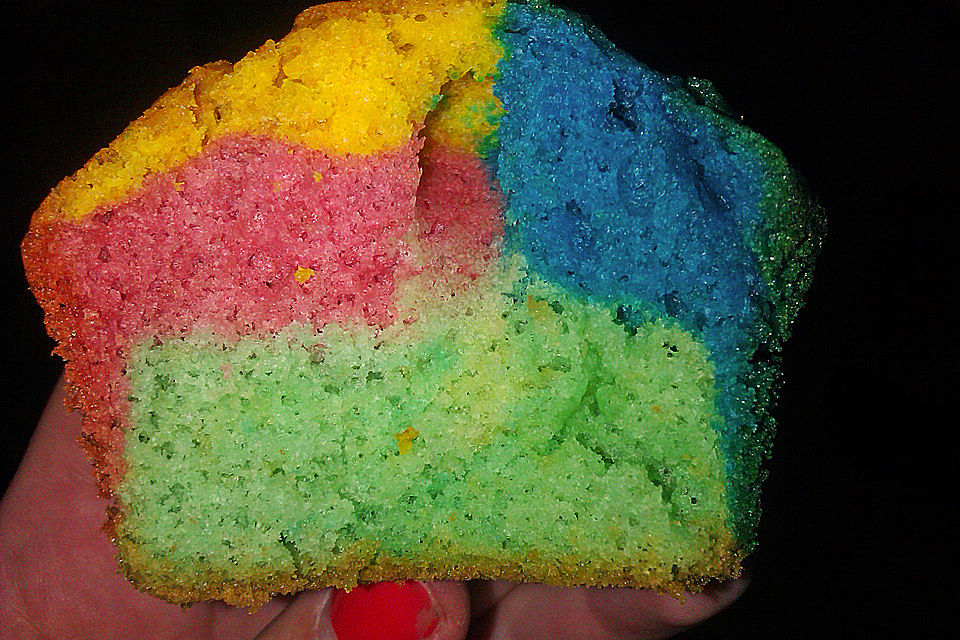 Laktosefreie Regenbogenmuffins