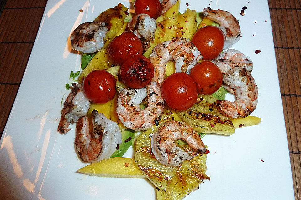 Exotischer Garnelensalat