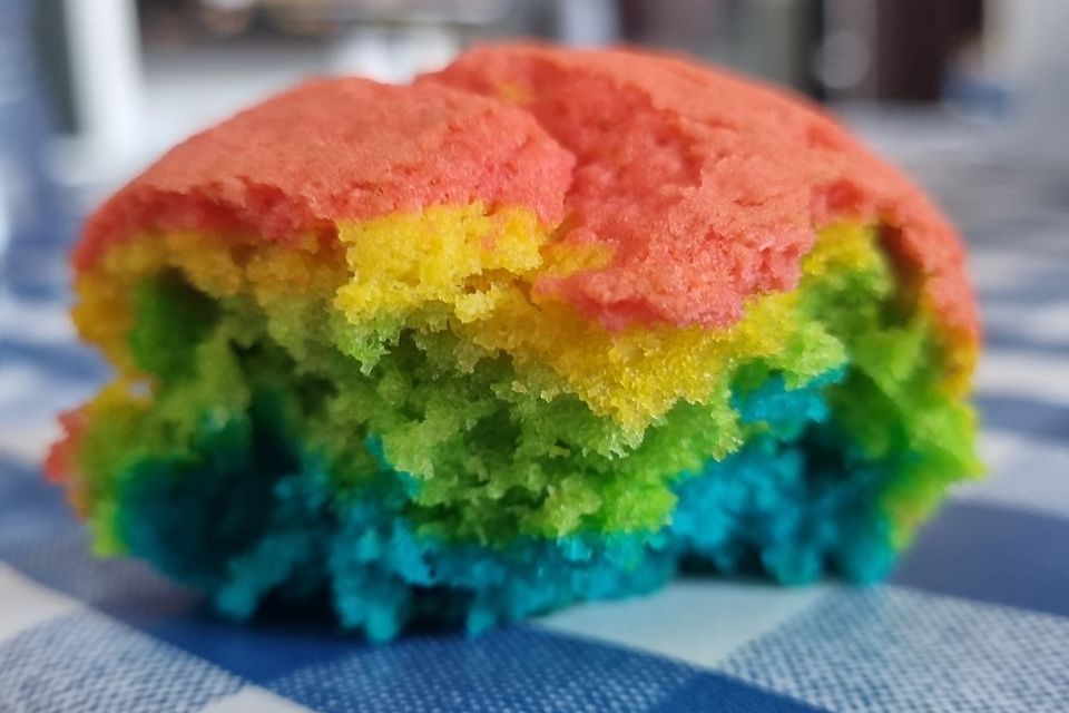 Regenbogenmuffins