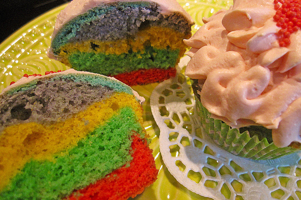 Regenbogenmuffins