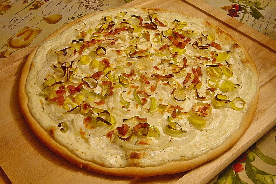 Lauch-Flammkuchen