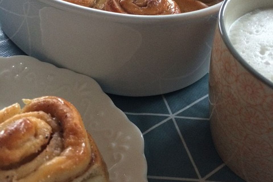 Zimtschnecken mit Sahneguss