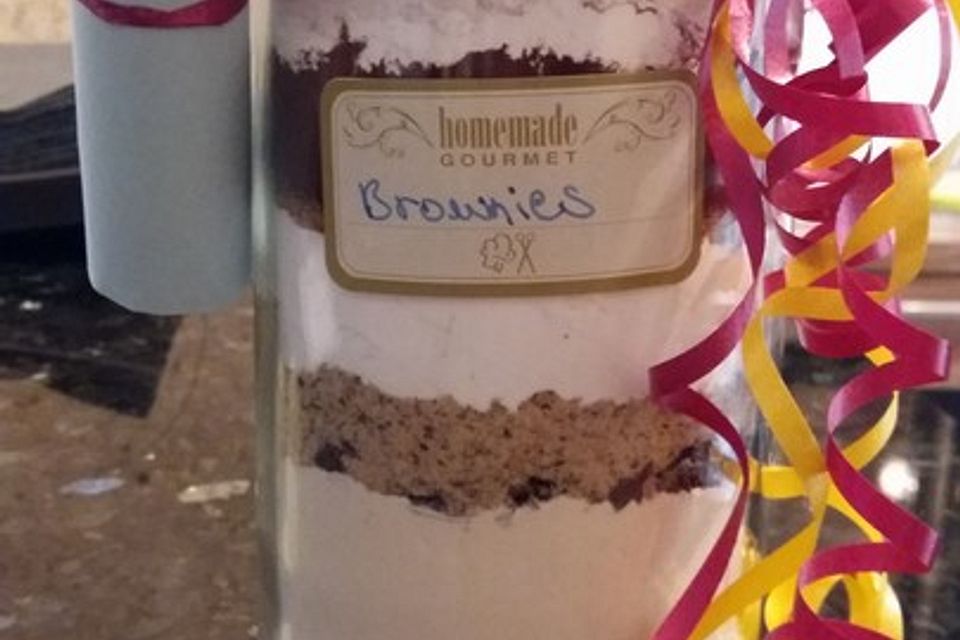 Brownie-Backmischung als Geschenk