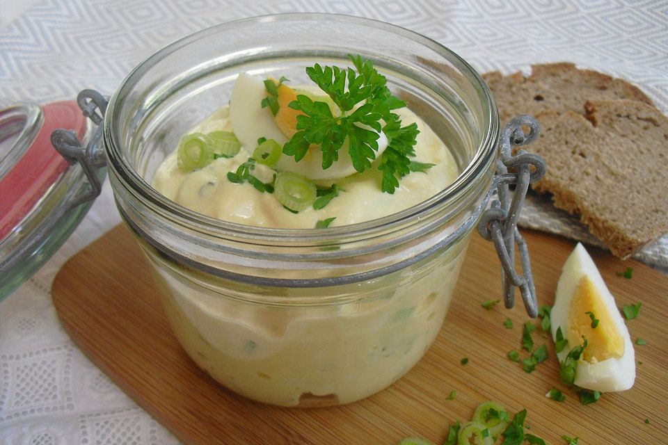 Eiersalat ohne Mayo, leicht