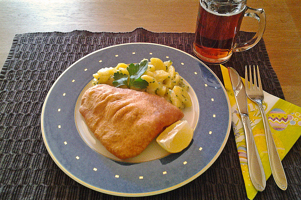 Fränkische Karpfenfilets in Bierteig