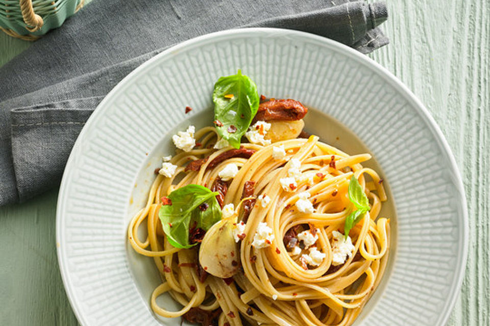 Pasta mit Ziegenkäse