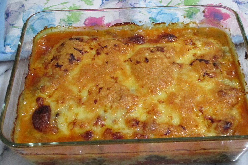 Zucchini-Spinat-Lasagne