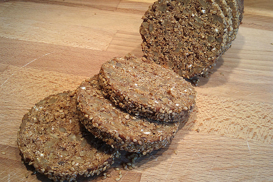 Körnerbrot im Glas gebacken