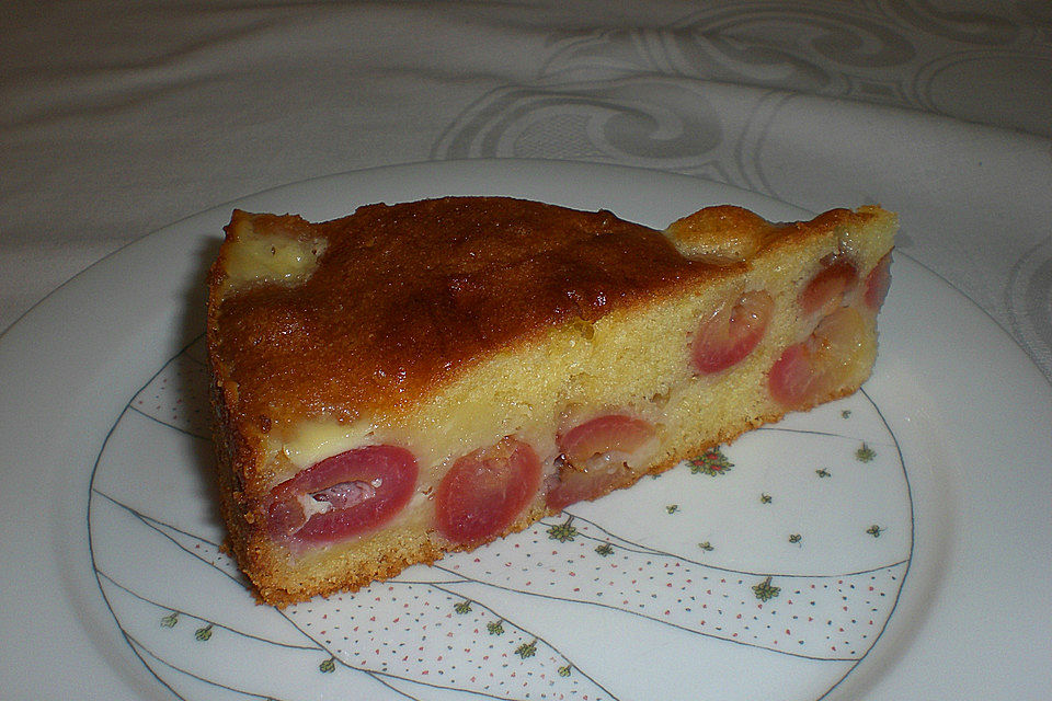 Süßkirschkuchen mit Guss