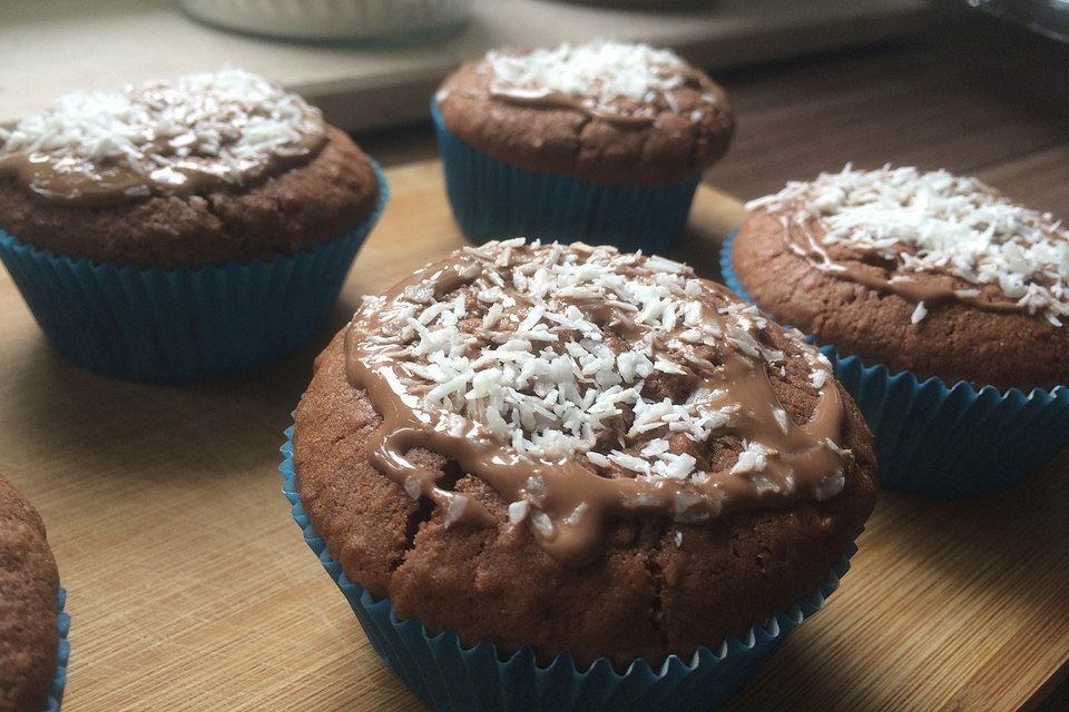 Schoko-Kokos-Nutella-Muffins