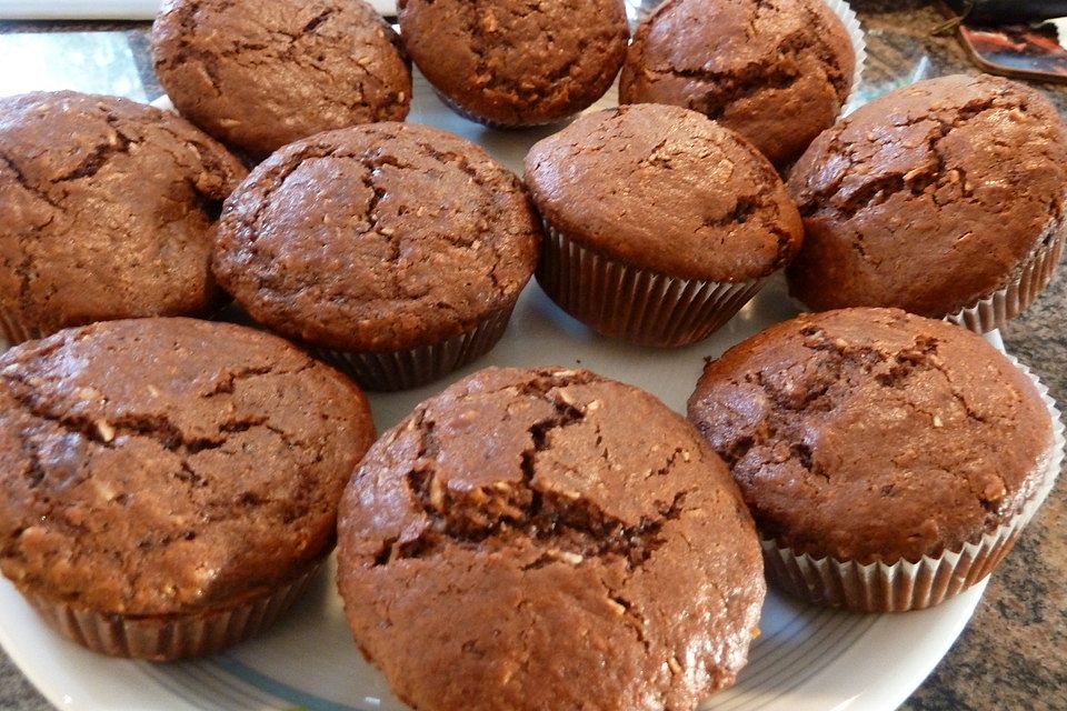 Schoko-Kokos-Nutella-Muffins