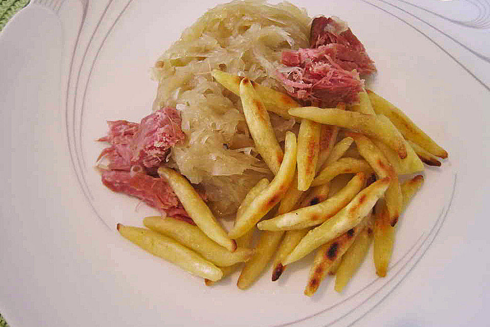 Kasseler Schupfnudeln mit Sauerkraut